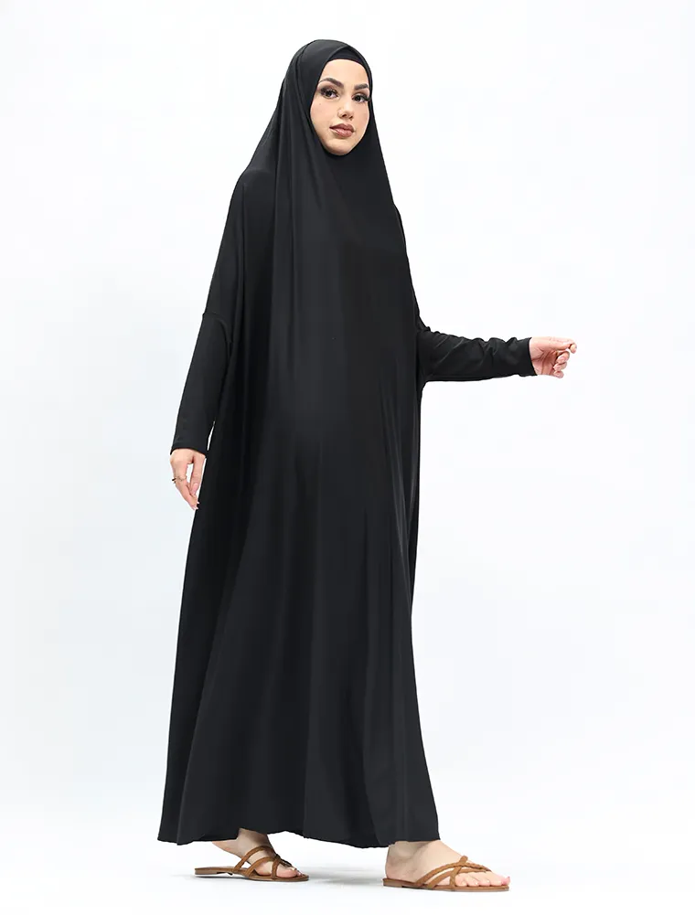 Black Jersey Jilbab